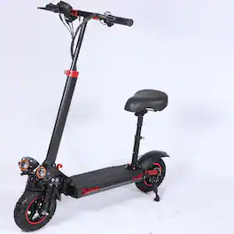 Loheer - Adult Folding Electric Scooter 1200W Heavy Duty Fast E-Scooter with 11 Inch Solid Tires and LCD Display - Black