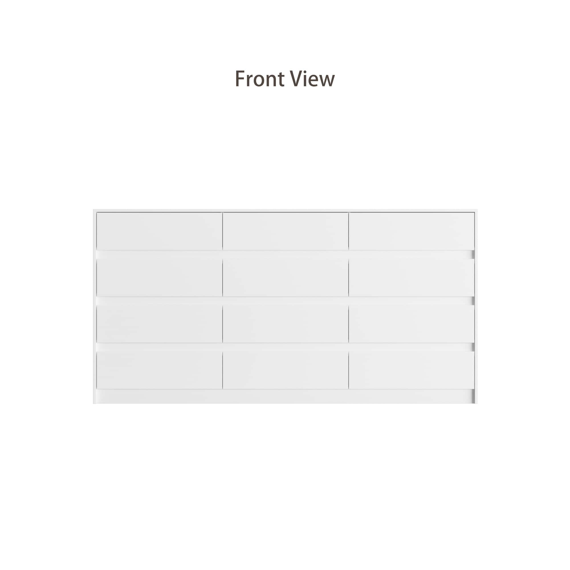 Famapy - Horizontal Dresser: Minimalist Design with Smart Storage - White