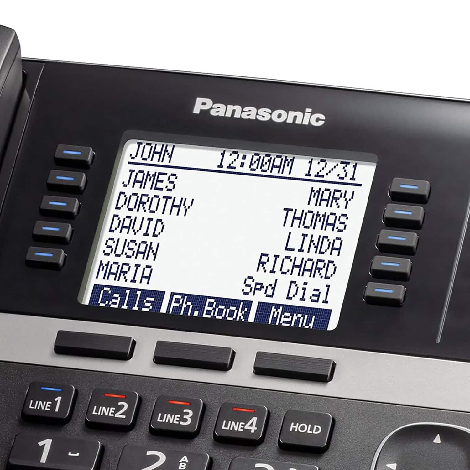 Panasonic Corded 4 Line Office Phone Base Station KX TGW420 Black