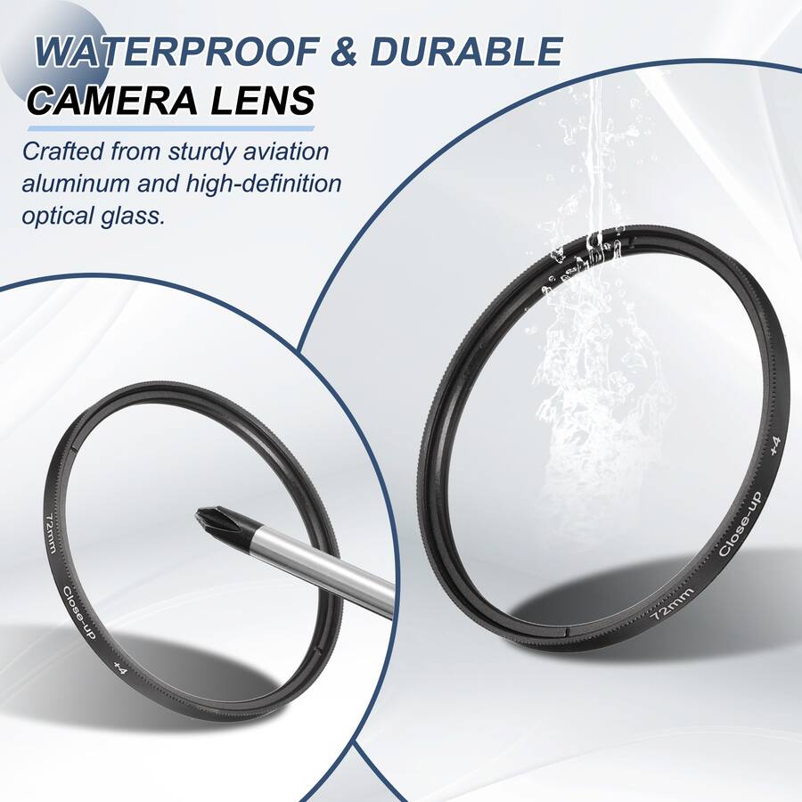 Unique Lens Unique Bargains 72mm Close up Filter Macro Lens +4 Diopter ...