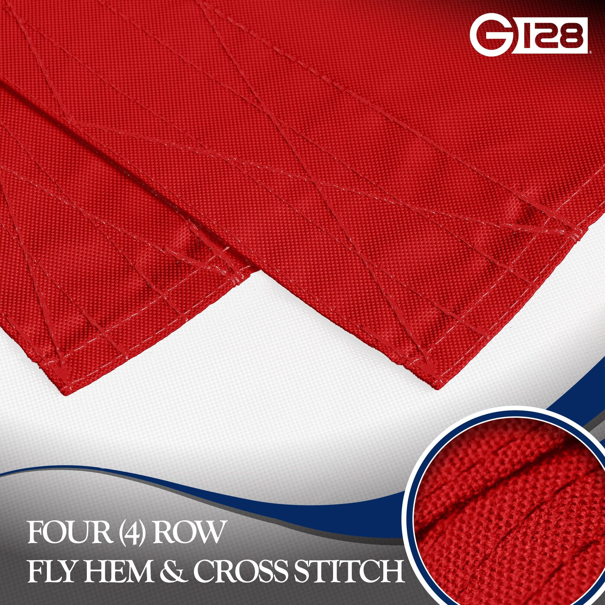 G 128 FOUR (4) ROW FLY HEM & CROSS STITCH