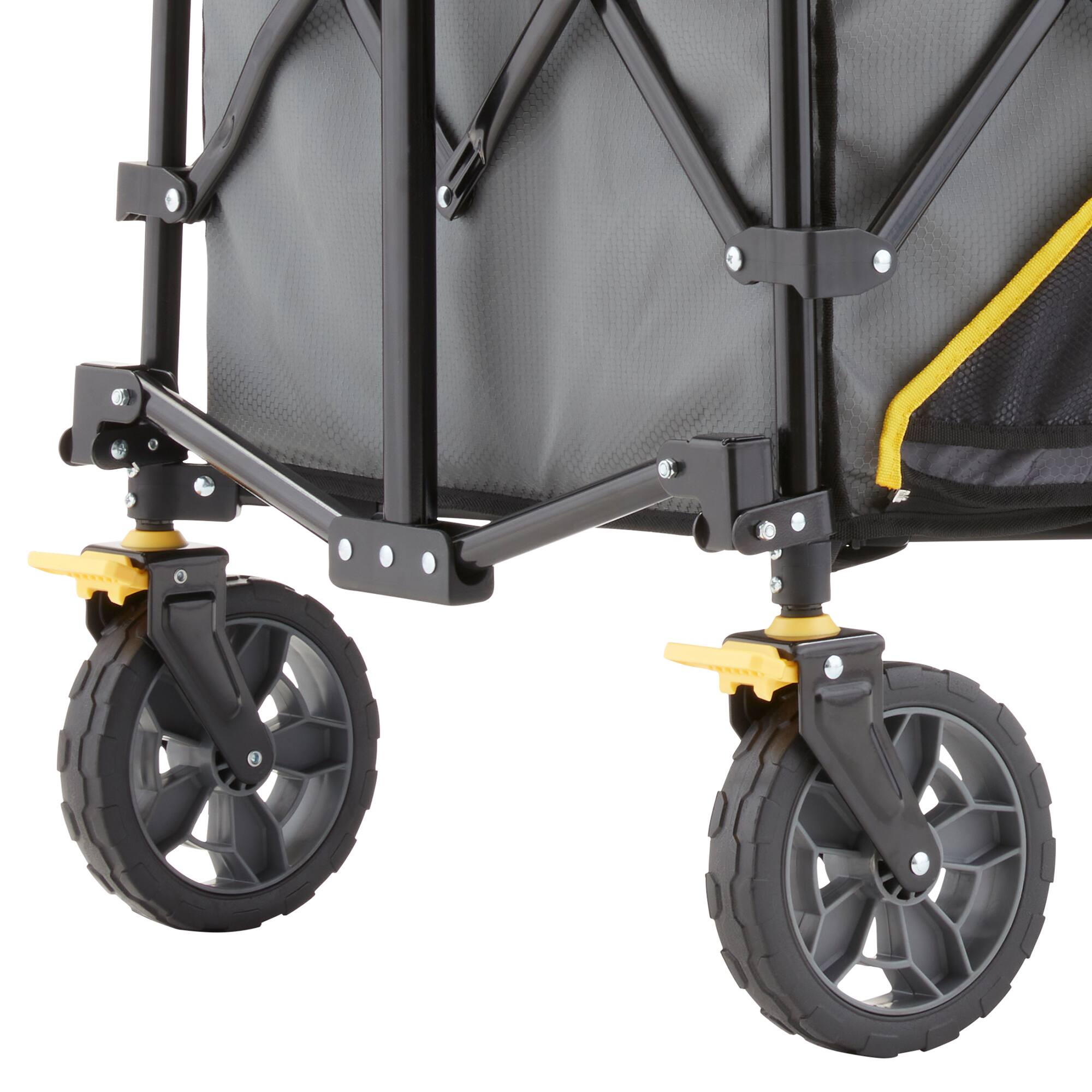 Alt View 5. Gorilla Carts - Gorilla Carts 7 Cubic Feet Foldable Utility Beach Wagon with Oversized Bed, Gray - Gray.