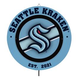 Evergreen Enterprises - Seattle Kraken 15" LED Round Metal Lit Wall Sign - Multicolor