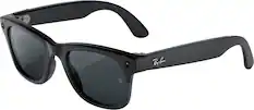 Front. Ray-Ban Meta - (Gen 3) Wayfarer, AI Glasses with Camera - Grey Lenses - Transparent Matte Ocean Blue.
