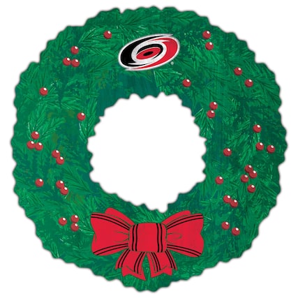 Front. Fan Creations - Carolina Hurricanes 16'' Team Wreath Sign - Green.