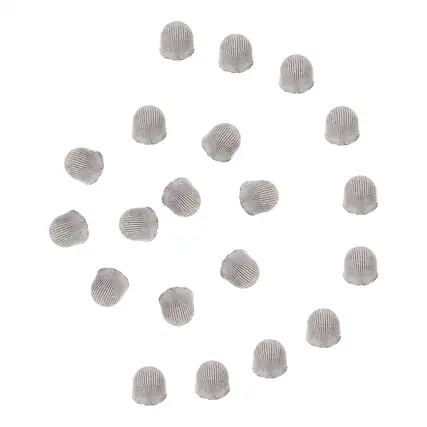 Front. Unique Bargains - 20pcs 8.5mm Fiber Mesh Replacement Tips for Capacitive Touch Screen Stylus Pen, Soft No Scratch - Silver Black.