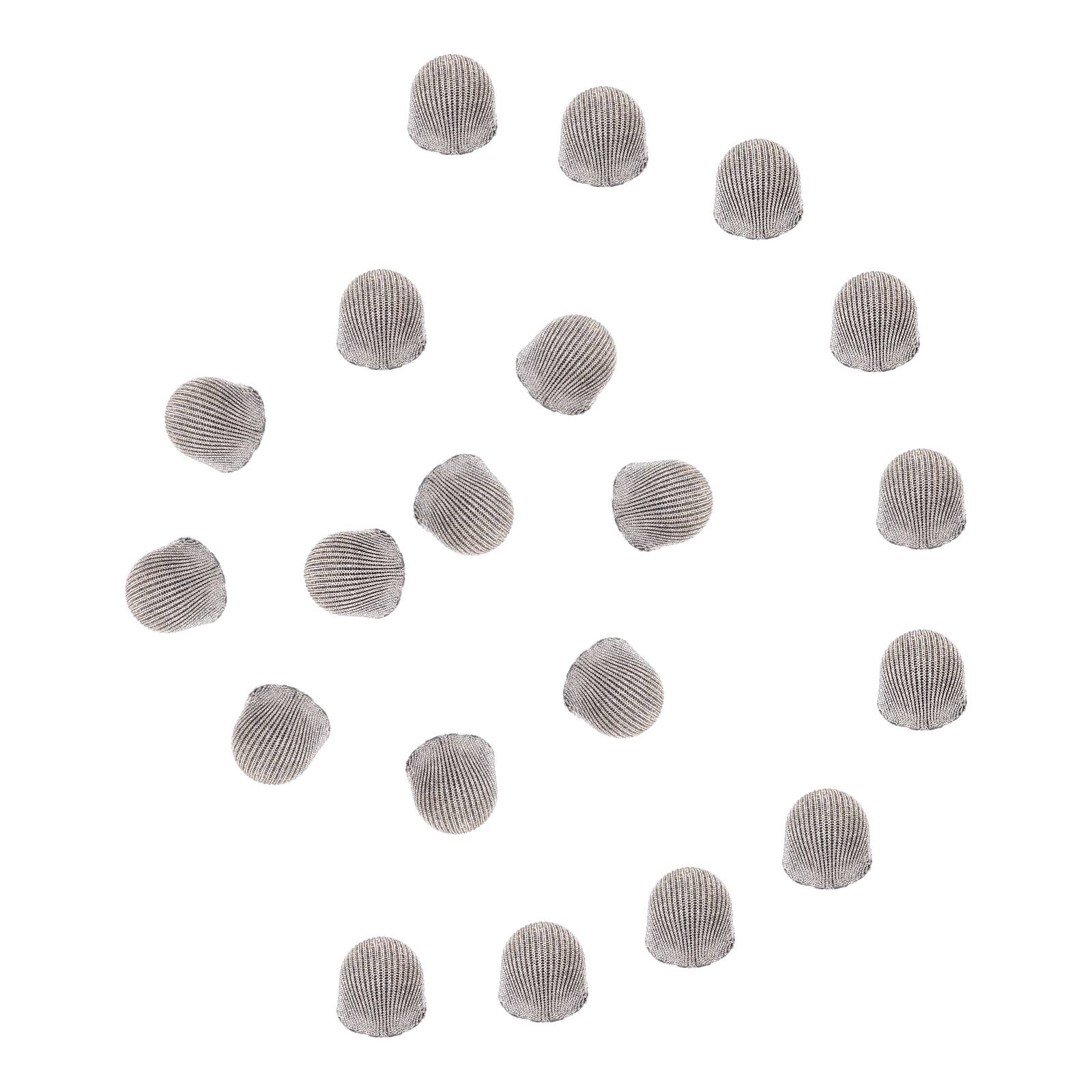 Front. Unique Bargains - 20pcs 8.5mm Fiber Mesh Replacement Tips for Capacitive Touch Screen Stylus Pen, Soft No Scratch - Silver Black.