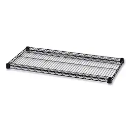 Alera - Industrial Wire Shelving Extra Wire Shelves, 36w X 18d, Black, 2 Shelves/carton - Black