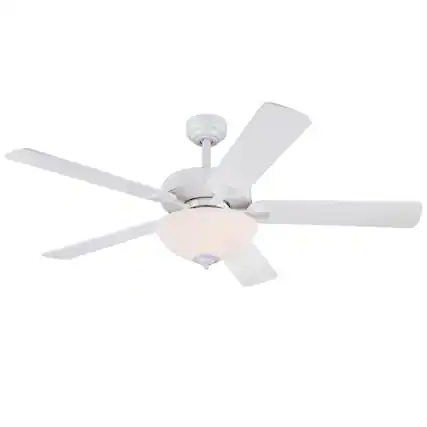 Front. Westinghouse - Westinghouse Albert 52 in. White LED Indoor Ceiling Fan - Beige and White.