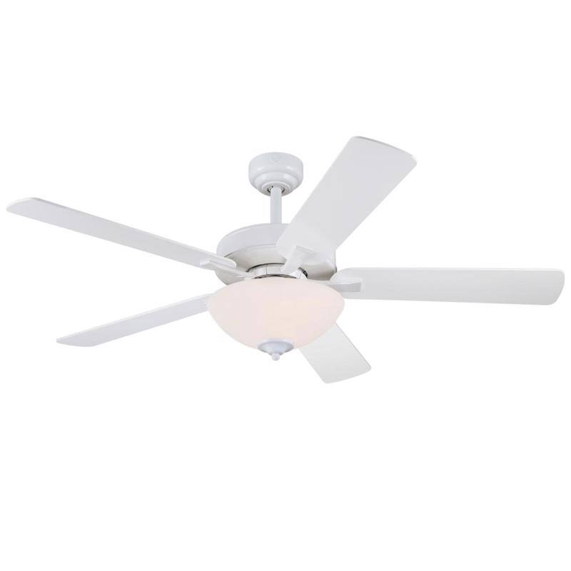 Front. Westinghouse - Westinghouse Albert 52 in. White LED Indoor Ceiling Fan - Beige and White.