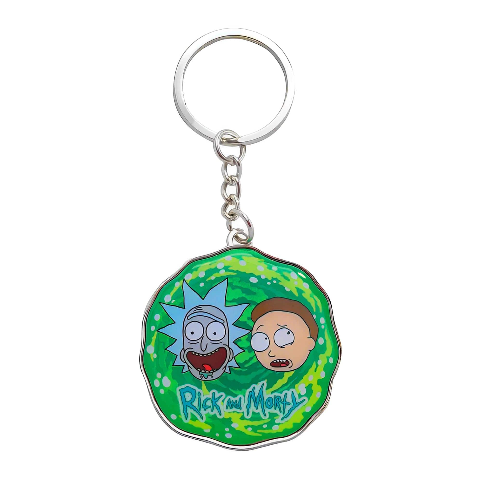 Hot Properties - Rick and Morty Metal Keychain: Portal - Black