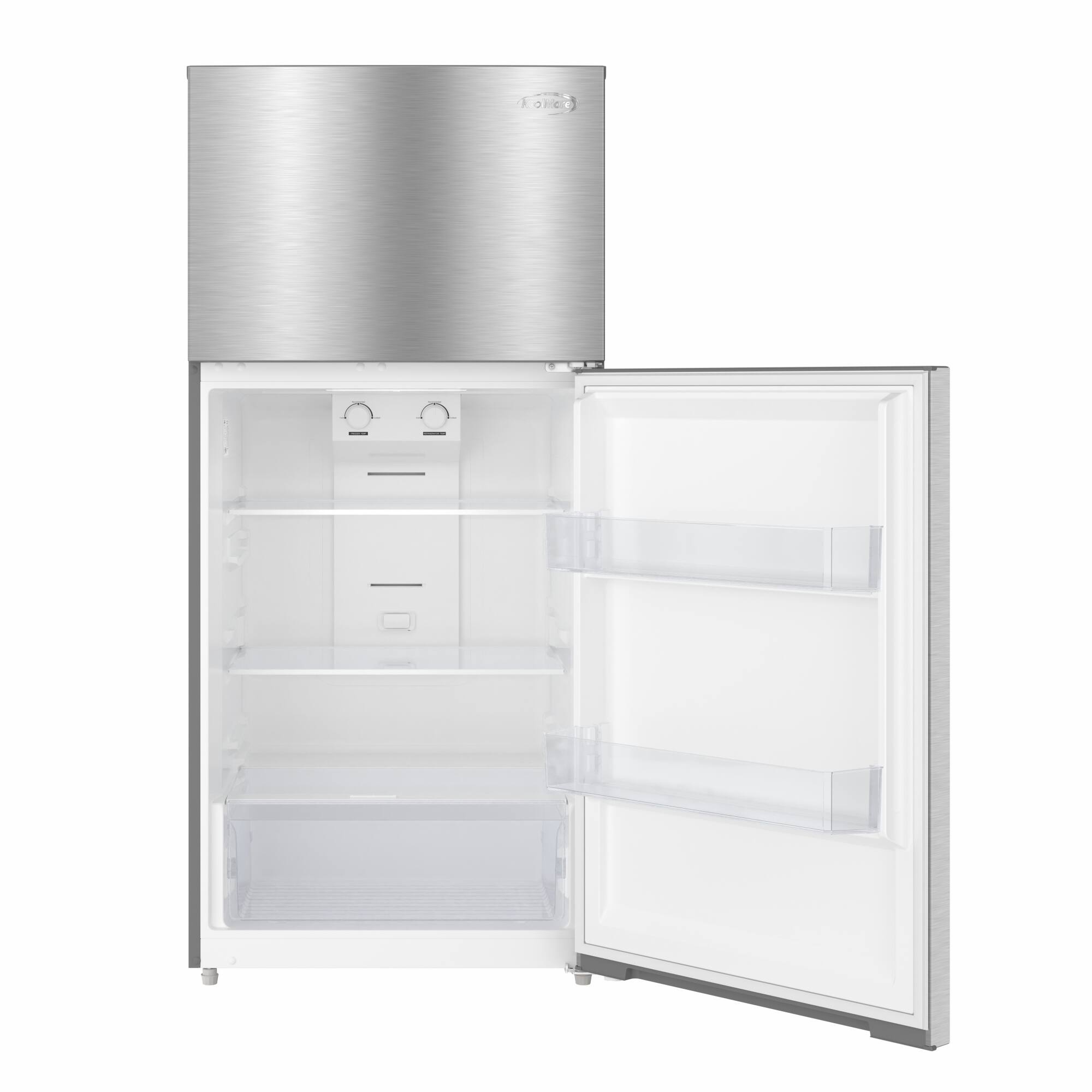 Alt View 4. Koolmore - 28 In. 14 Cu. Ft. Top-Freezer Household Refrigerator in Stainless Steel, Energy Star Certified - Stainless steel.