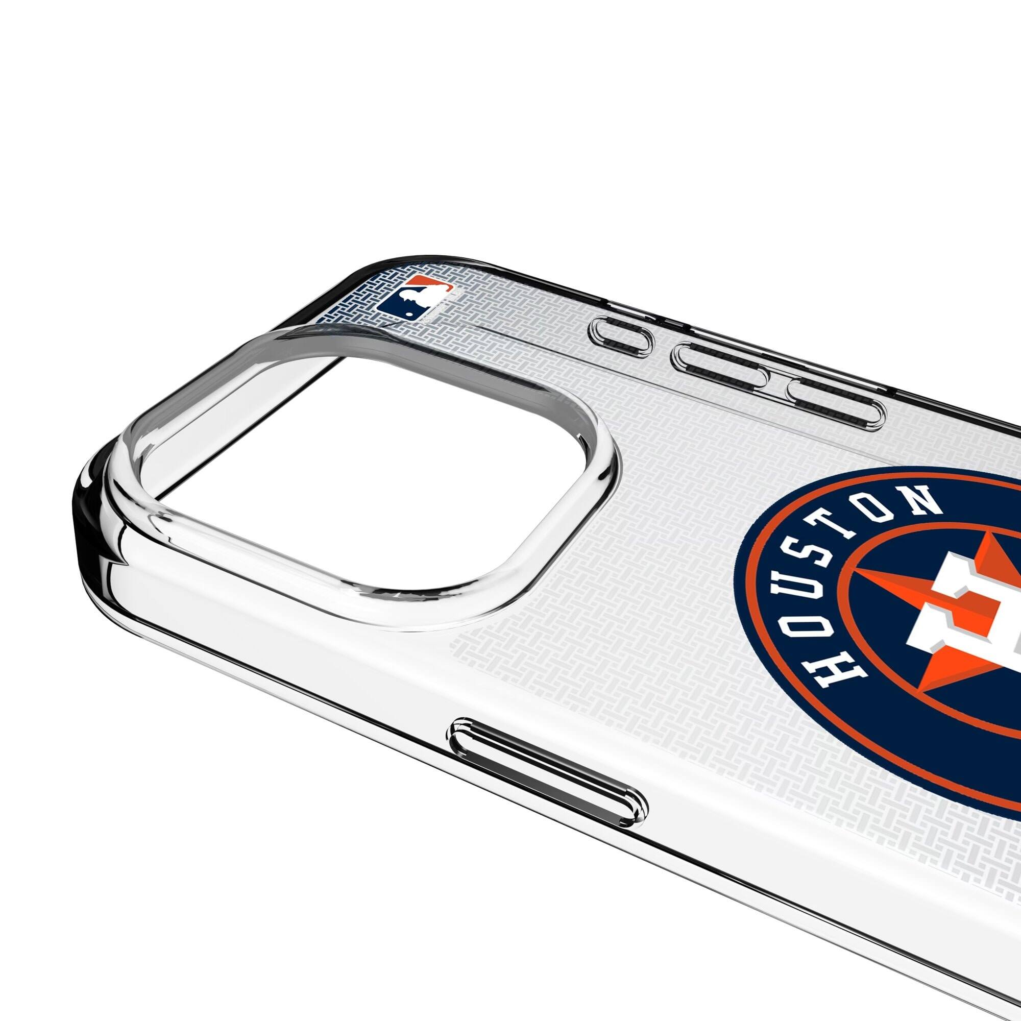 Alt View 2. Keyscaper - Houston Astros Linen Logo iPhone Clear Case - 15 - Multicolor.