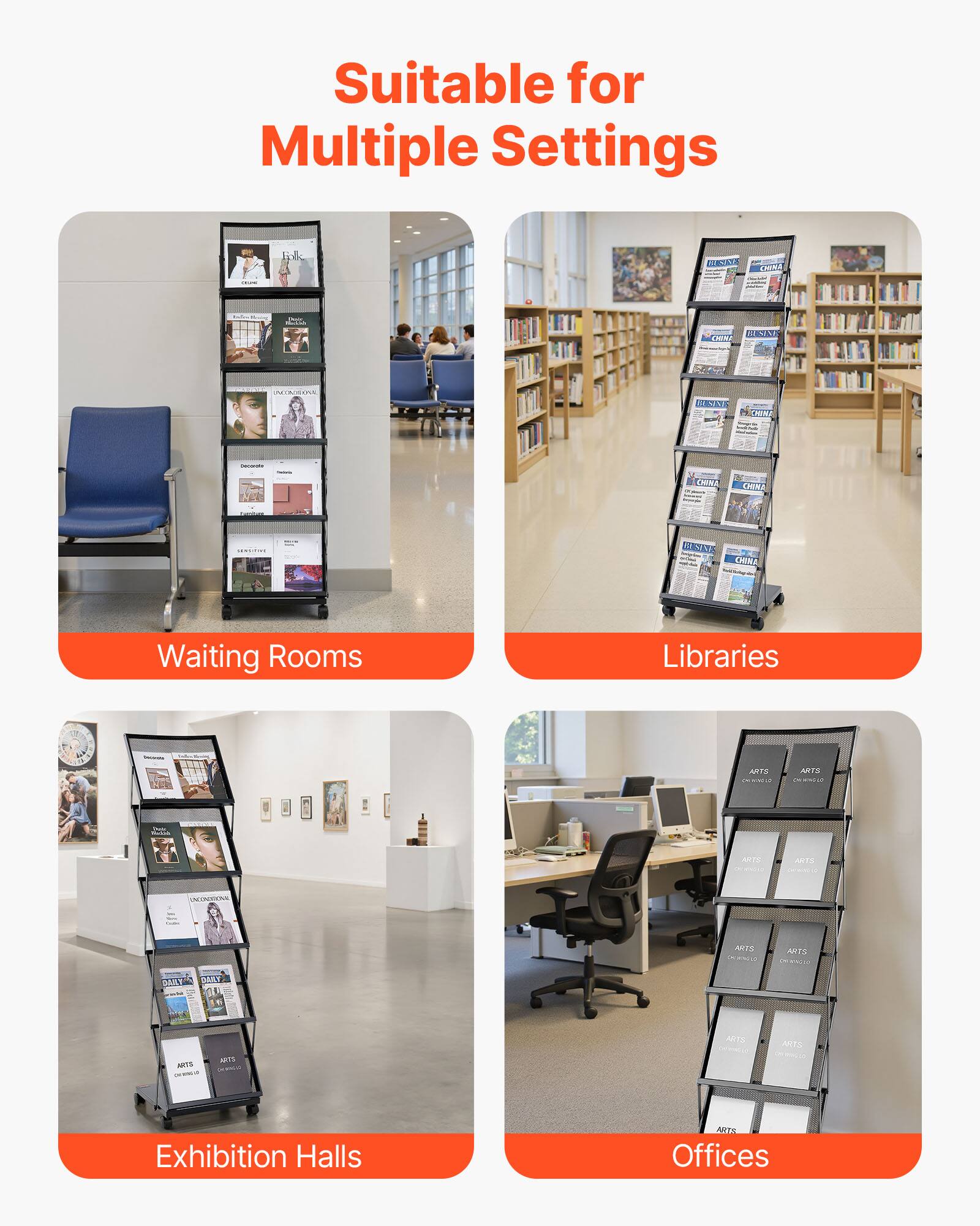 Suitable for Multiple Settings

- Waiting Rooms
- Libraries
- Exhibition Halls
- Offices