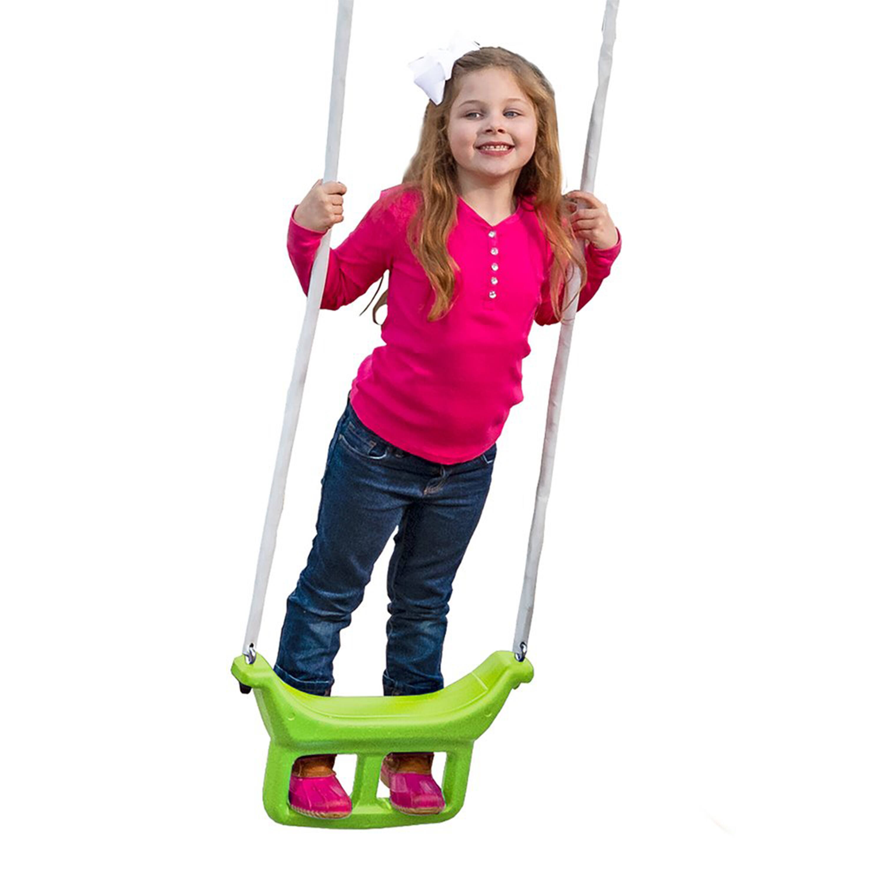 Alt View 8. XDP Recreation - XDP Recreation Swingin' Free Playground Set with Water Slide, Super Disc Swing - Black , Grey, Lime Green.