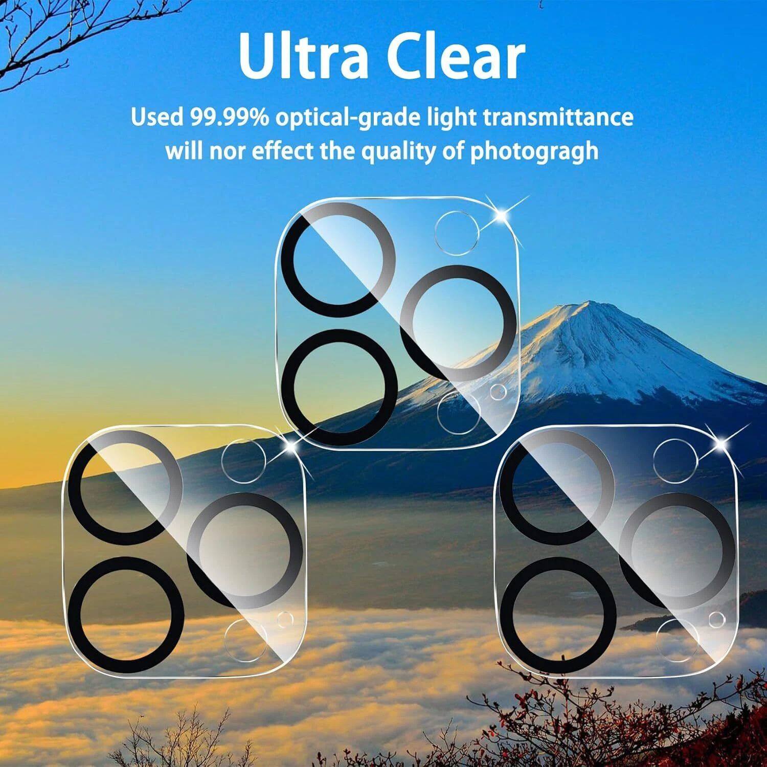 Ultra Clear

Used 99.99% optical-grade light transmittance will not affect the quality of photograph