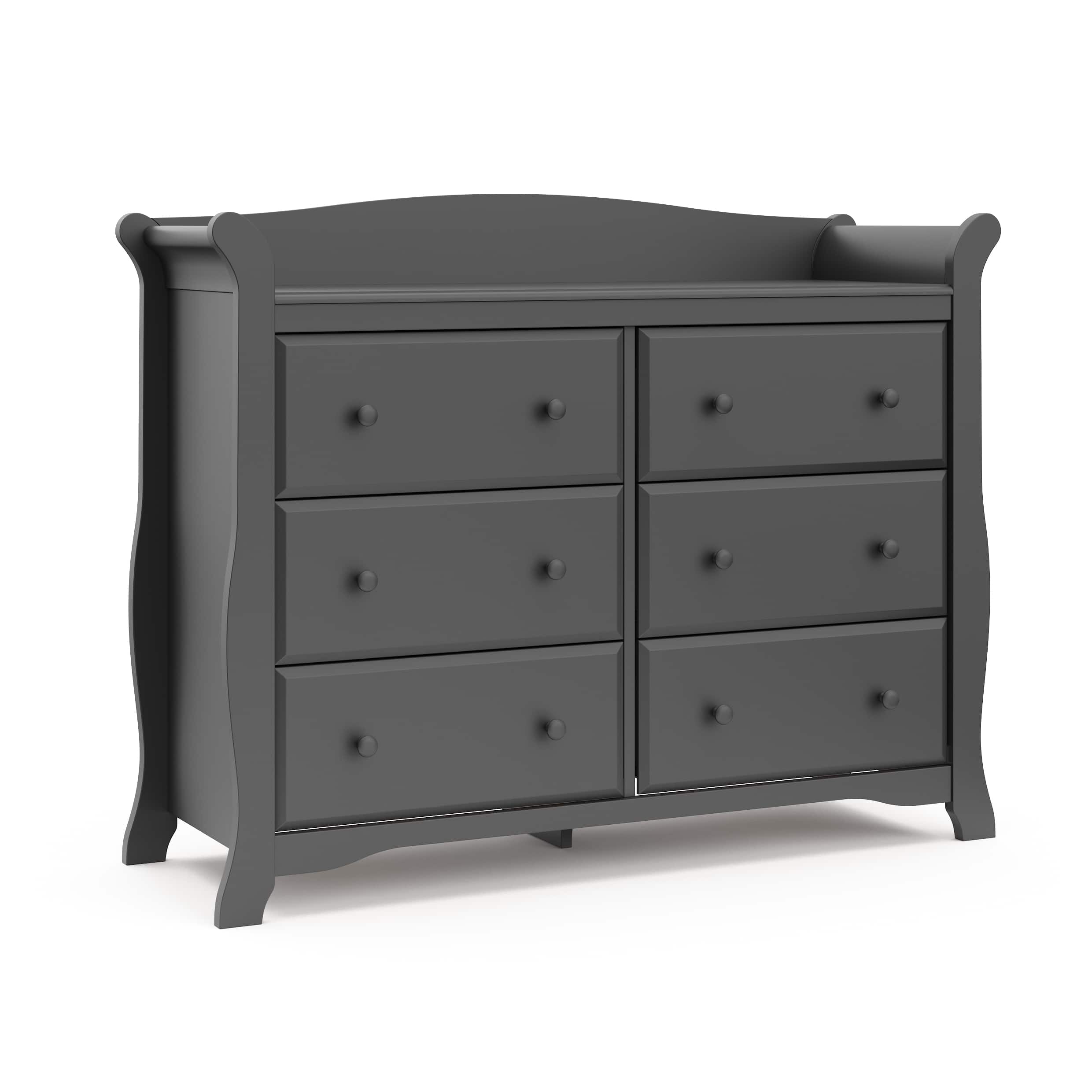 Front. Storkcraft - Avalon 6-Drawer Double Dresser - Gray.
