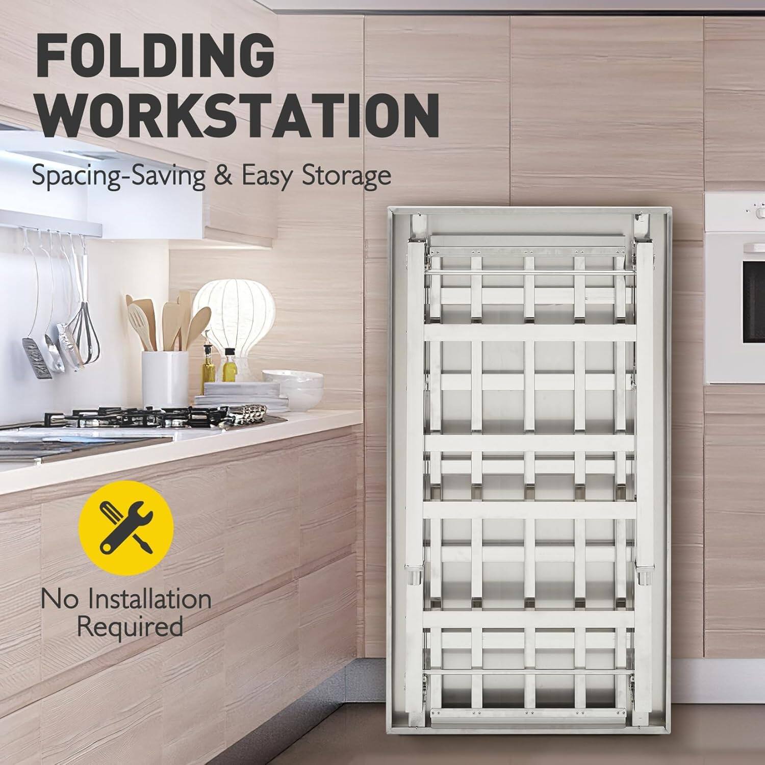 FOLDING WORKSTATION  
Spacing-Saving & Easy Storage  

No Installation Required