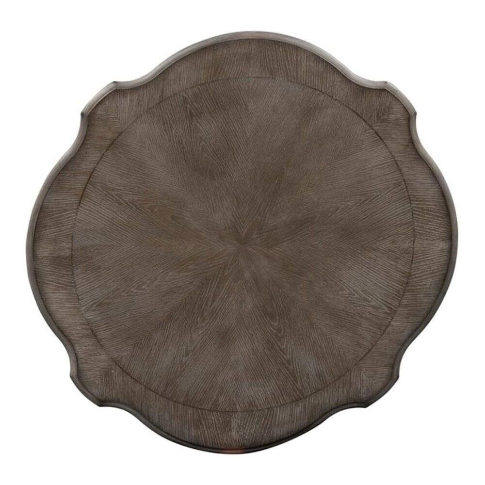 Angle. Starlight Canyon Home - Antique Oval Coffee Table with Drawer And Bottom Shelf in White Finish - White.