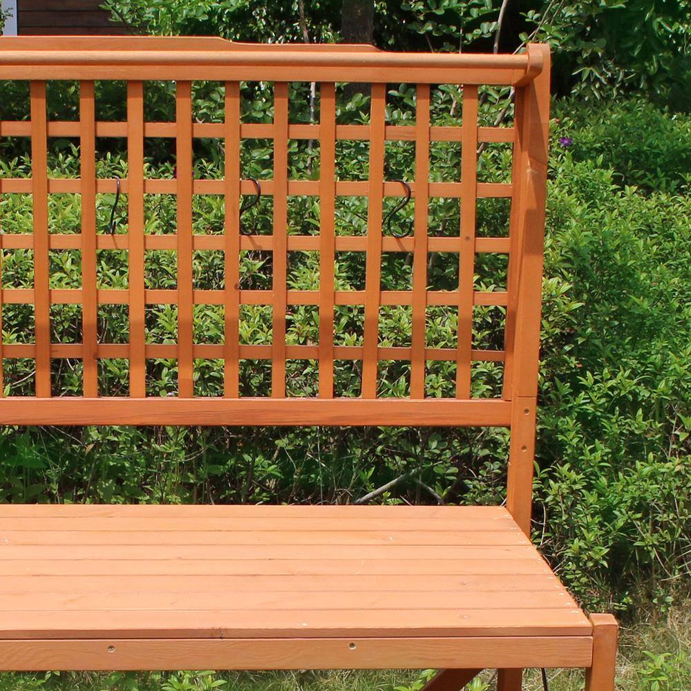Left. Northbeam - Foldable Potting Bench - Brown.
