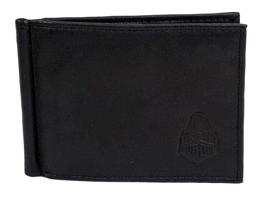 Rico Industries Purdue Boilermaker's Genuine Black Leather Money Clip ...