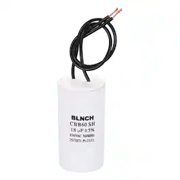 Unique Bargains - 18uF CBB60 Running Capacitor, AC 450V 2 Wire for Air Compressor, Washing Machine, Refrigerator, Air Conditioner - White