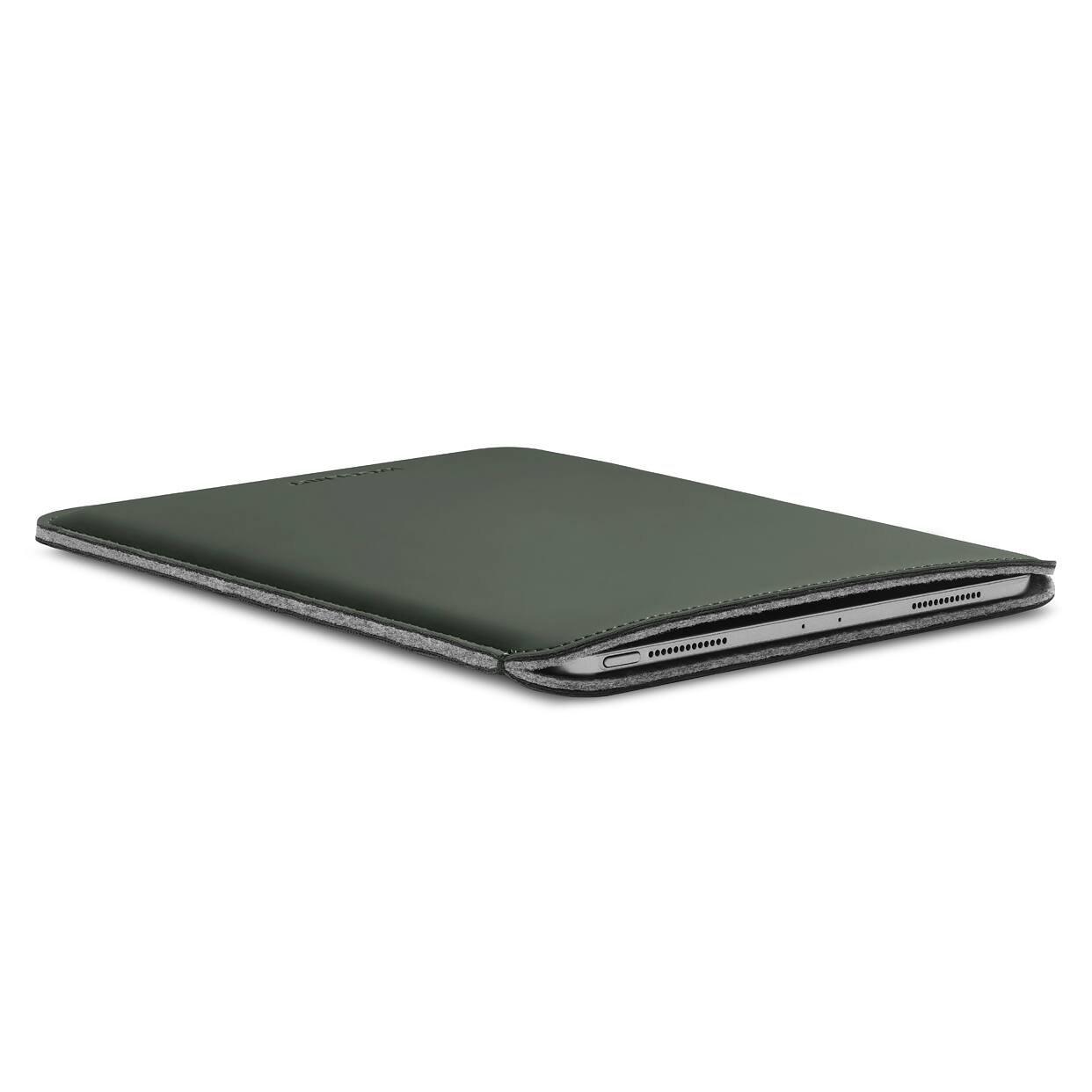 Back. Woolnut - Woolnut Coated PU Sleeve for 11-inch iPad Pro & Air - Green - Green.