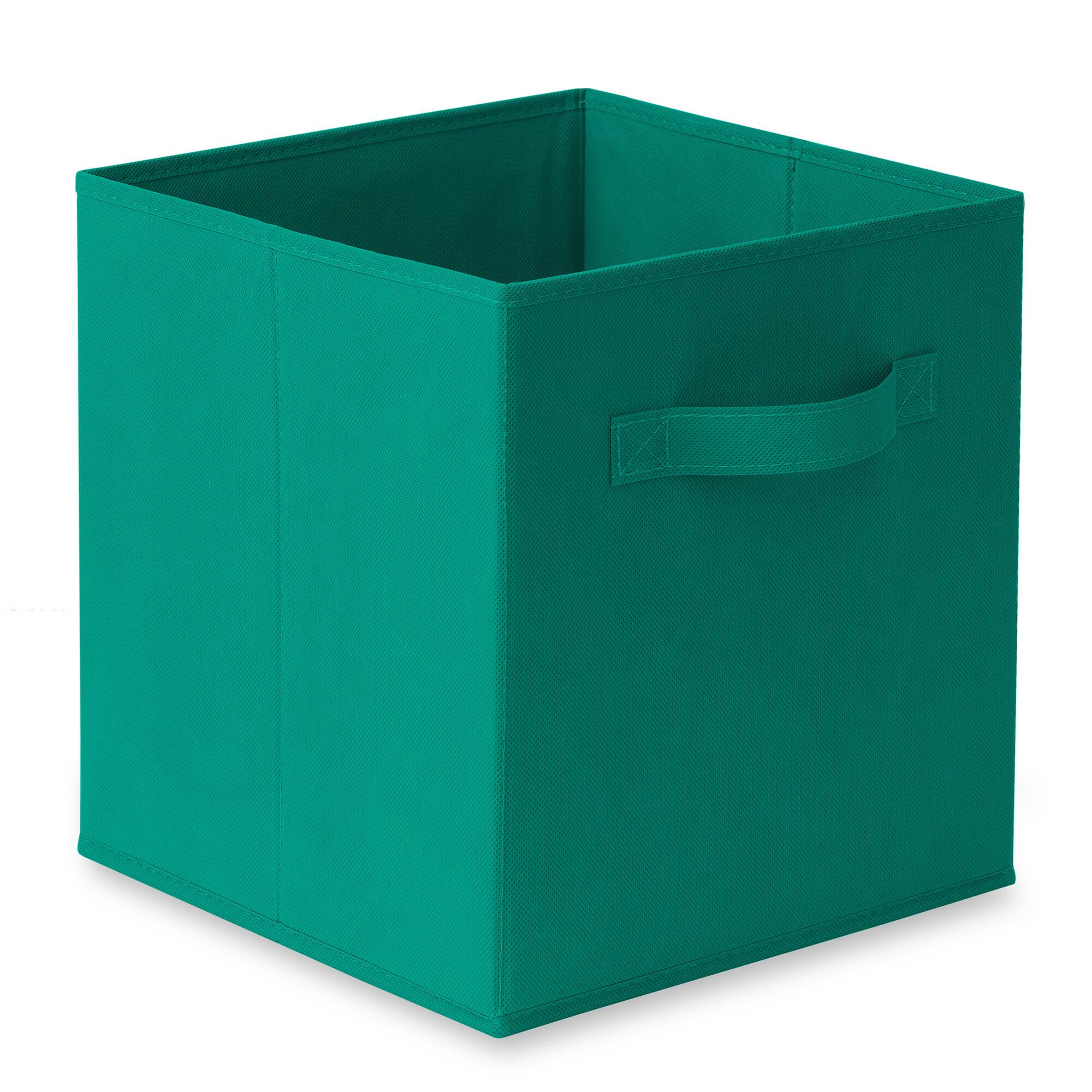 Alt View 1. Casafield - (Set of 6) Collapsible Fabric Cubes - Storage Bins - Teal.