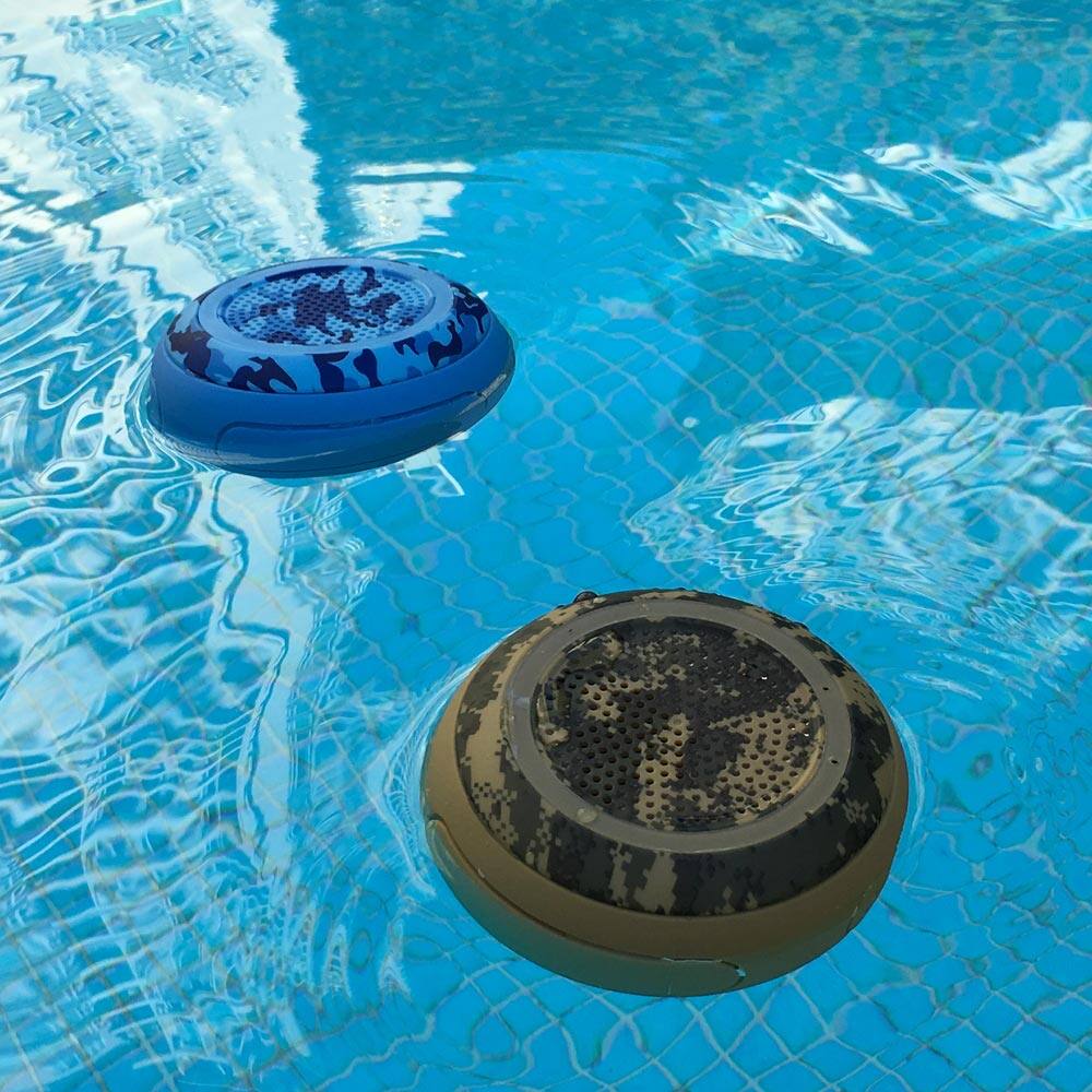 Alt View 6. PRIMEPLUS - T101 Portable Wireless IP67 Waterproof Floating Bluetooth Speaker Bathing Room Swimming Pool Music Player - Blue.
