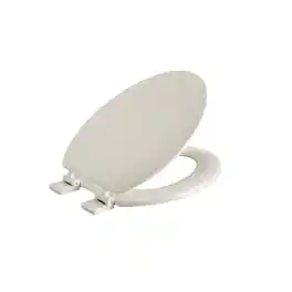 OAKBROOK - Collection Laurel Elongated Bone Wood Toilet Seat - White