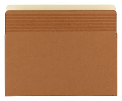 Smead - Easy Grip File Pockets, 5.25" Expansion, Letter Size, Brown, 10/Box - Redrope