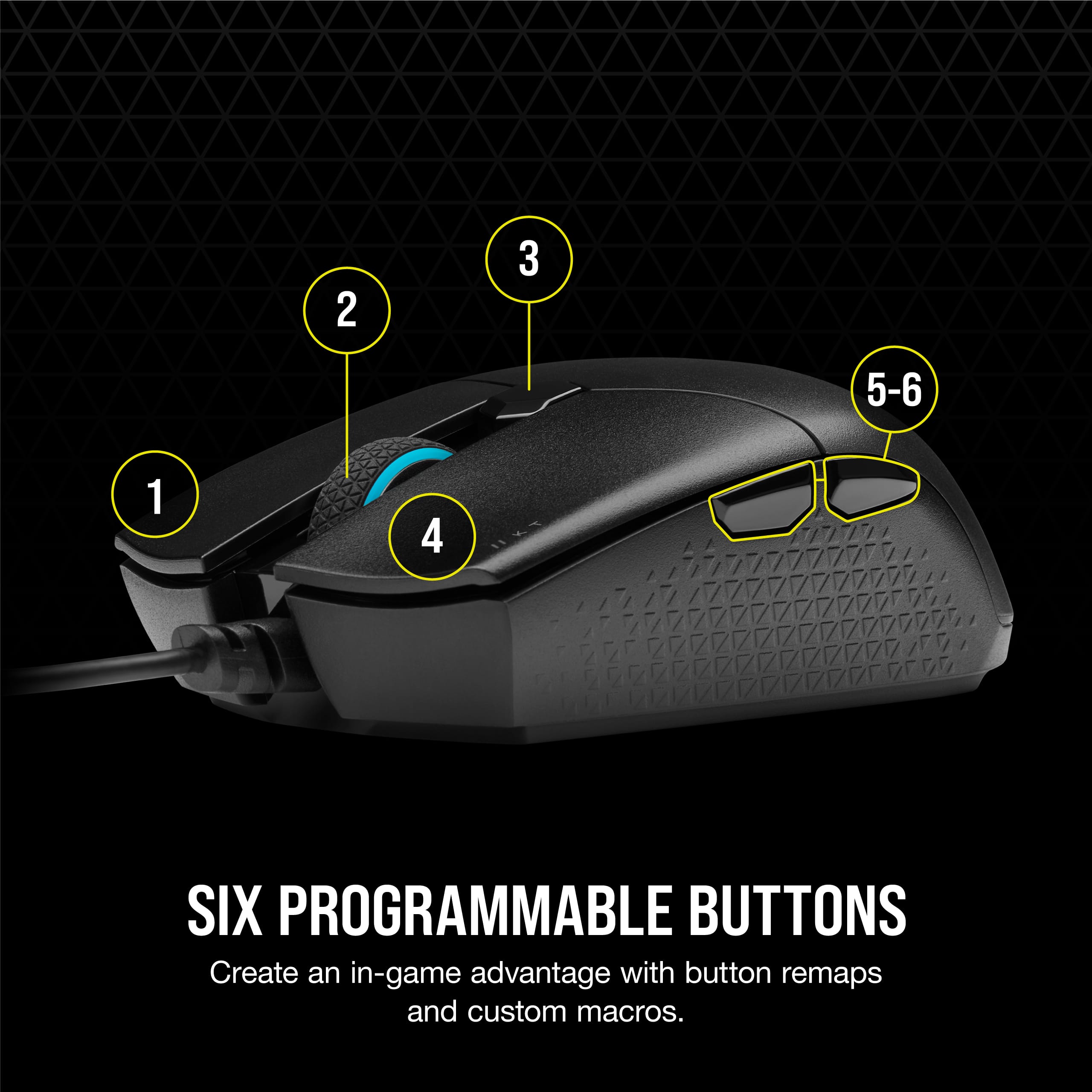Six Programmable Buttons: Create an in-game advantage with button remaps and custom macros.