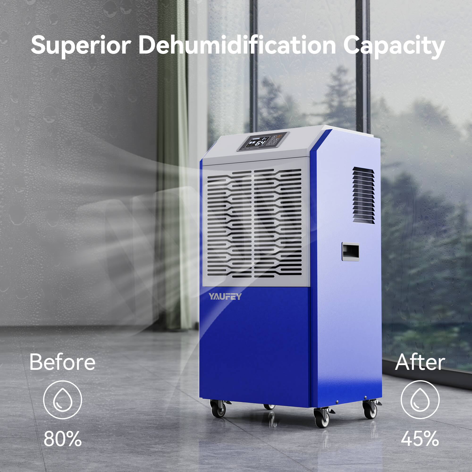 Superior Dehumidification Capacity

Before: 80%

After: 45%