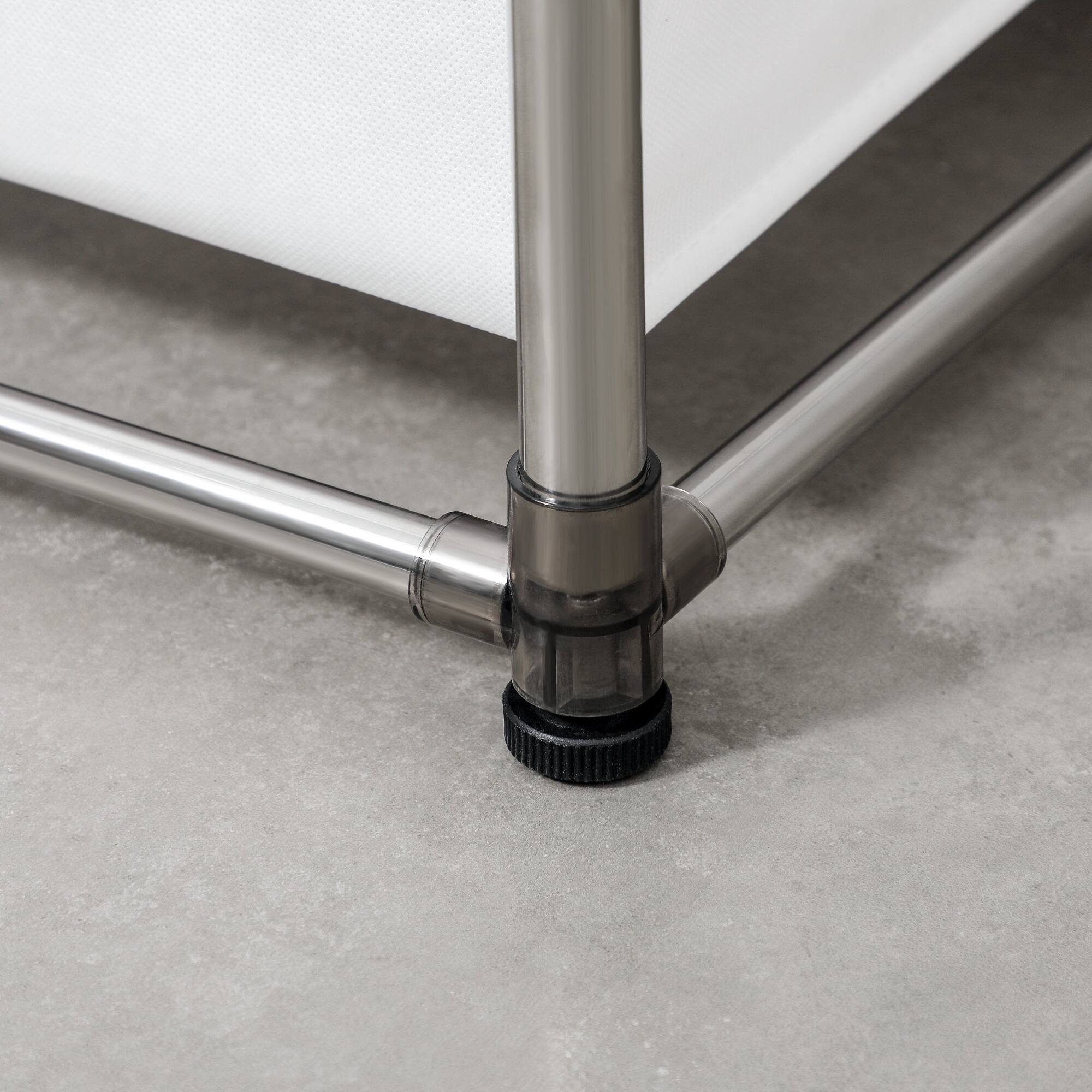 Alt View 2. ELEMENT ACE - 2-Tier Laundry Sorting Hamper with Removable Bags for Organized Clothes Storage and Sorting - Black White.