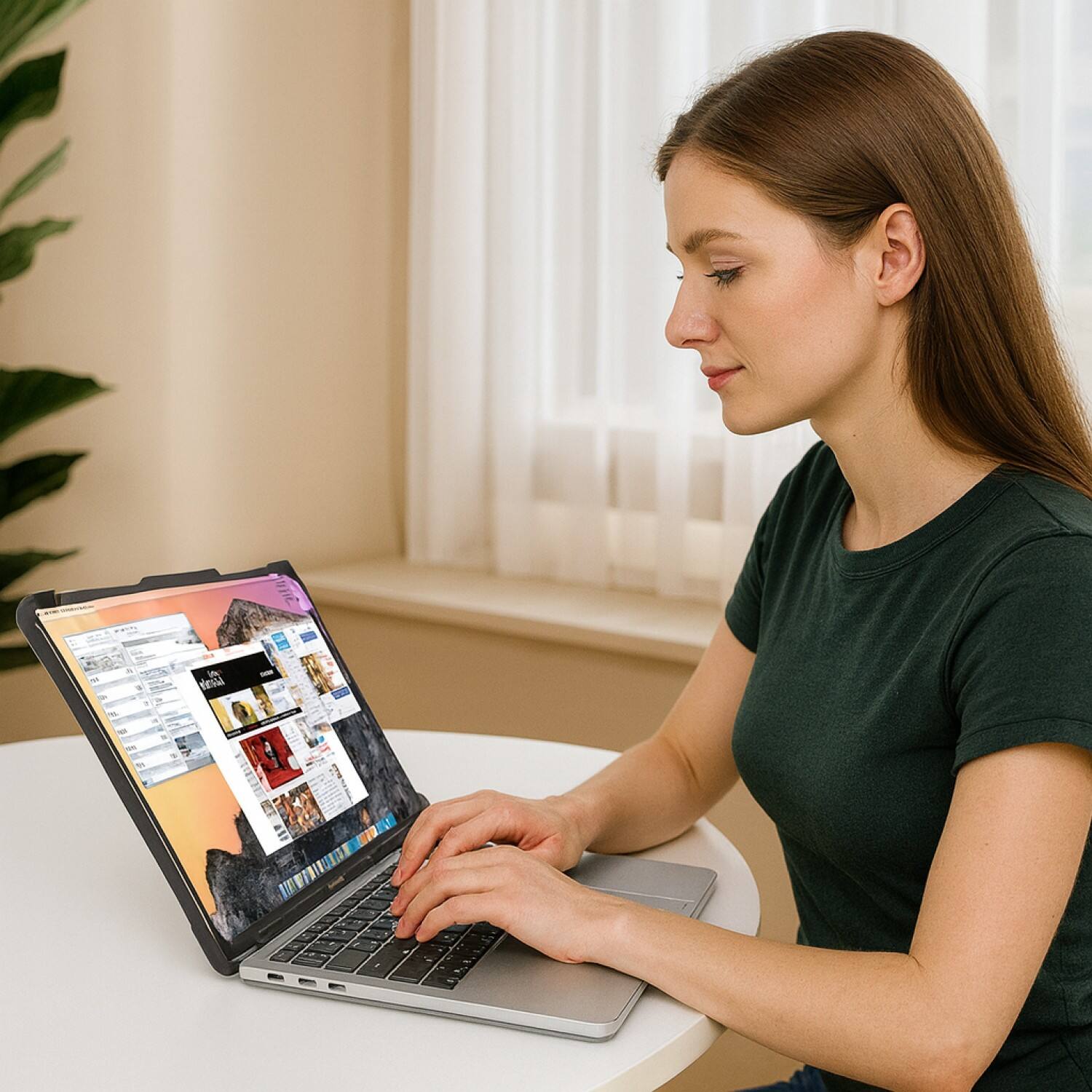 Alt View 3. SaharaCase - Apple MacBook Air 13-Inch (M2 Chip) Pro Shield Case | Shock-Absorbing Corners | Hard Shell | Venture Series - Clear/Black.