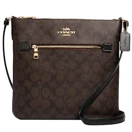 Coach - Signature File Bag 10.5 Inch - Dark Brown/Black