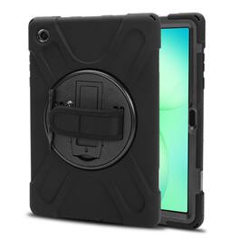 Mybat - Rotatable Stand Protector Case with Wristband for Samsung Galaxy Tab A11 5G - Black