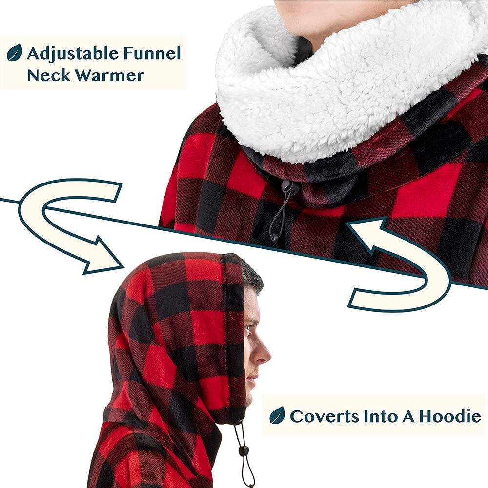 Adjustable Funnel Neck Warmer  
Coverts Into A Hoodie
