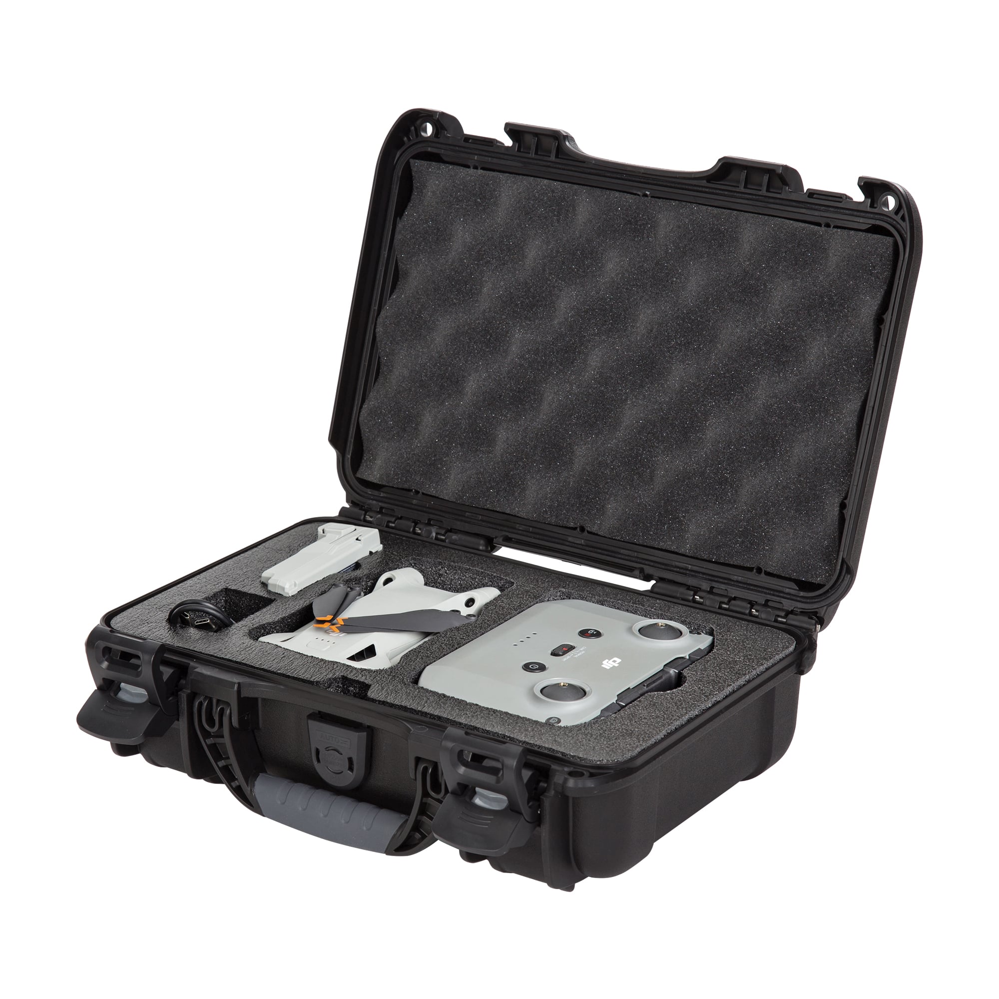 NANUK - 909 Protective Hard Case with Insert for DJI Mini 3 Pro - Black - Front_Zoom