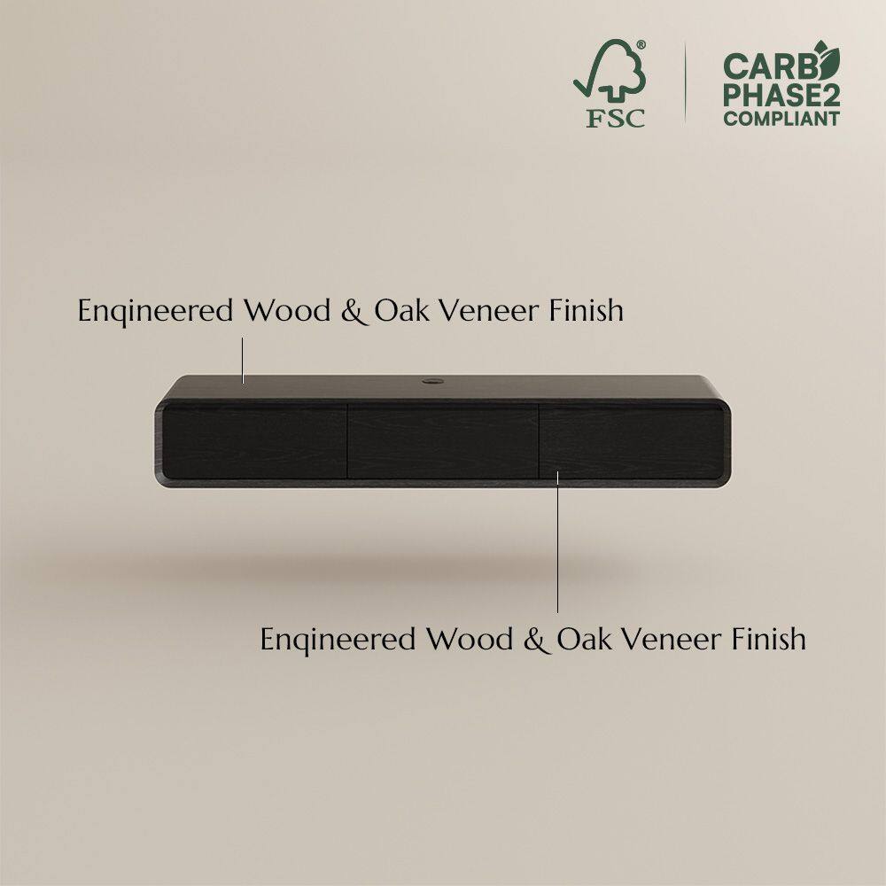 FSC CARB PHASE2 COMPLIANT  
Engineered Wood & Oak Veneer Finish  
Engineered Wood & Oak Veneer Finish