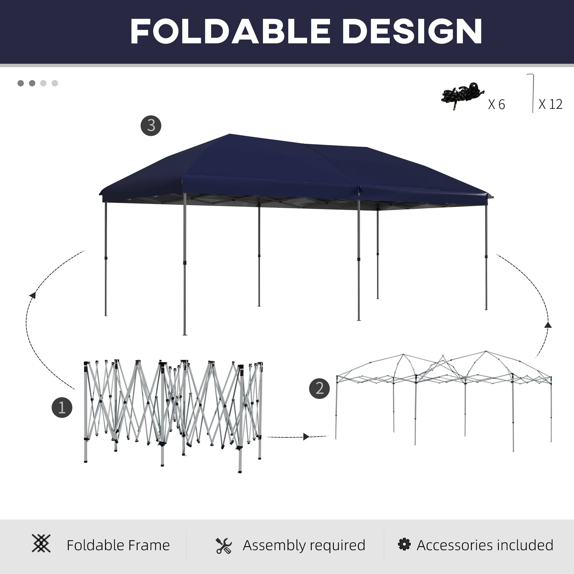 FOLDABLE DESIGN, 3 X6 X12, 1 Foldable Frame, 2 Assembly required, Accessories included