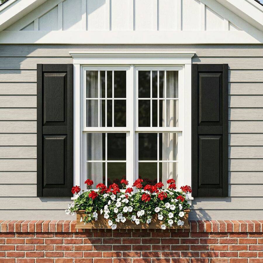 Kadyn All Weather Square Faux Window Panel Decor, Durable Architectural ...