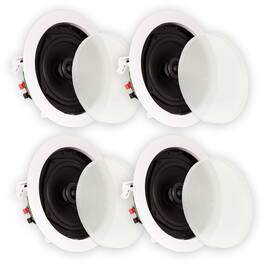 Theater Solutions by Goldwood - TS50C in Ceiling Speakers Surround Sound Home Theater 2 Pair Pack - Paintable White