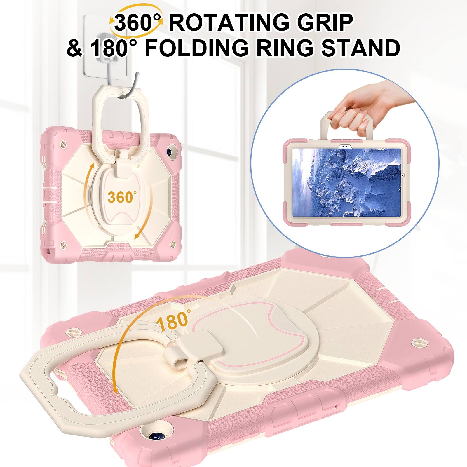 360° ROTATING GRIP & 180° FOLDING RING STAND