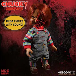 PopMarket - Mezco - Child's Play 3 - MDS Mega - Talking Pizza Face Chucky - COLLECTIBLES - Multicolor