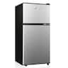 OSTBA - Mini Fridge Freezer 3 Cu.Ft, Reversible Door with 7 Settings Adjustable Thermostat - Silver