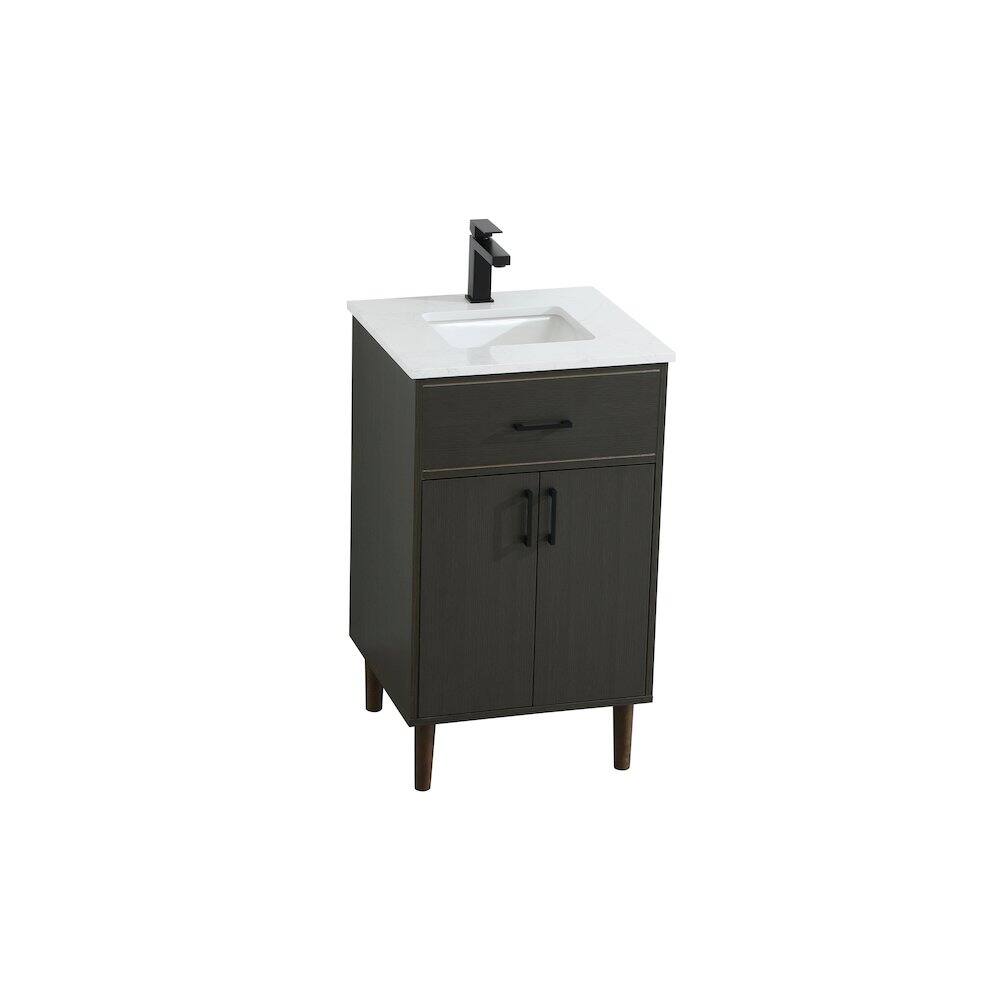 Alt View 2. Elegant Kitchen and Bath - Chandler 20 Inch Single Bathroom Vanity In Mocha Brown - Mocha Brown.