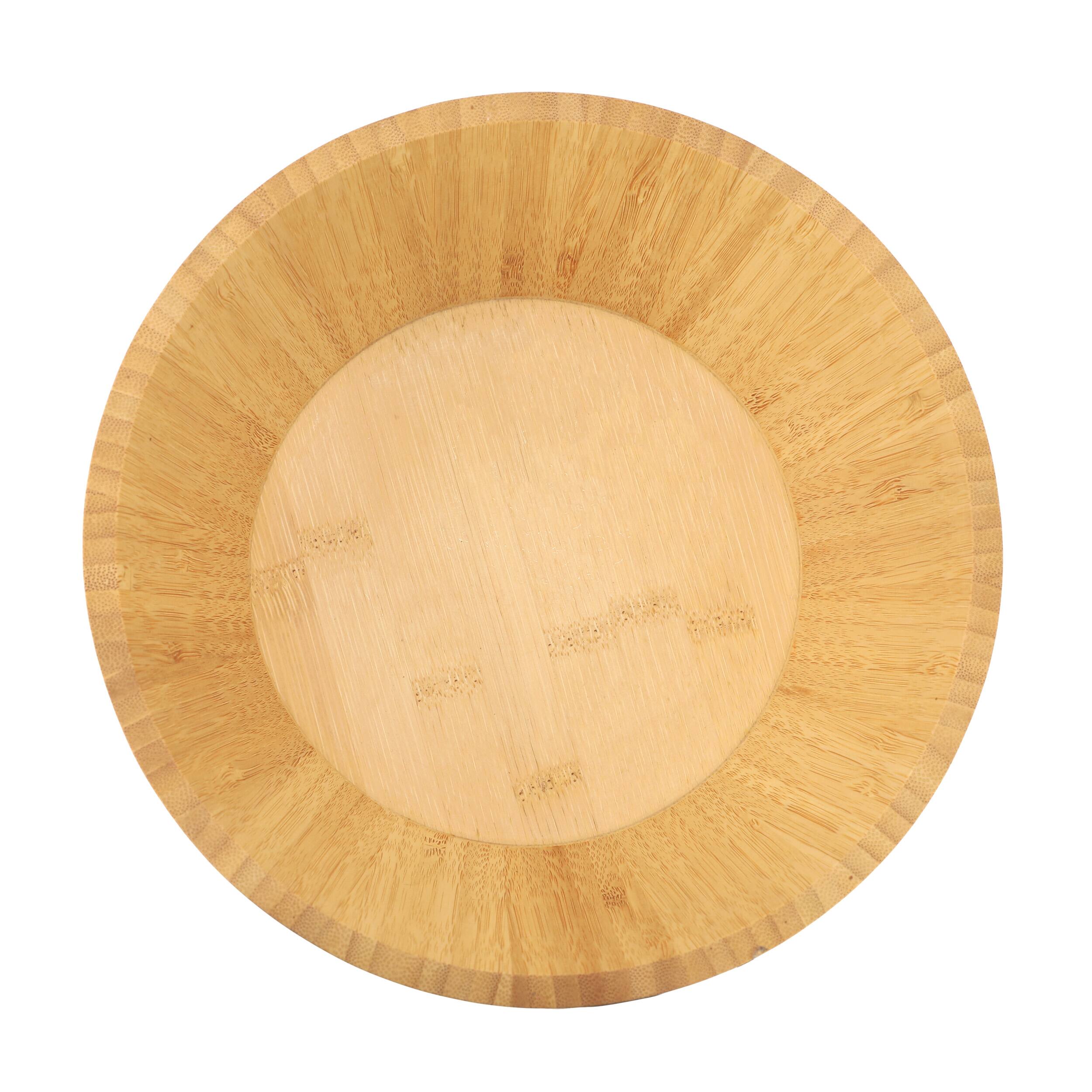 Alt View 2. MegaChef - MegaChef 4 Piece 8 Inch Bamboo Wood Salad Bowl Set - Brown.