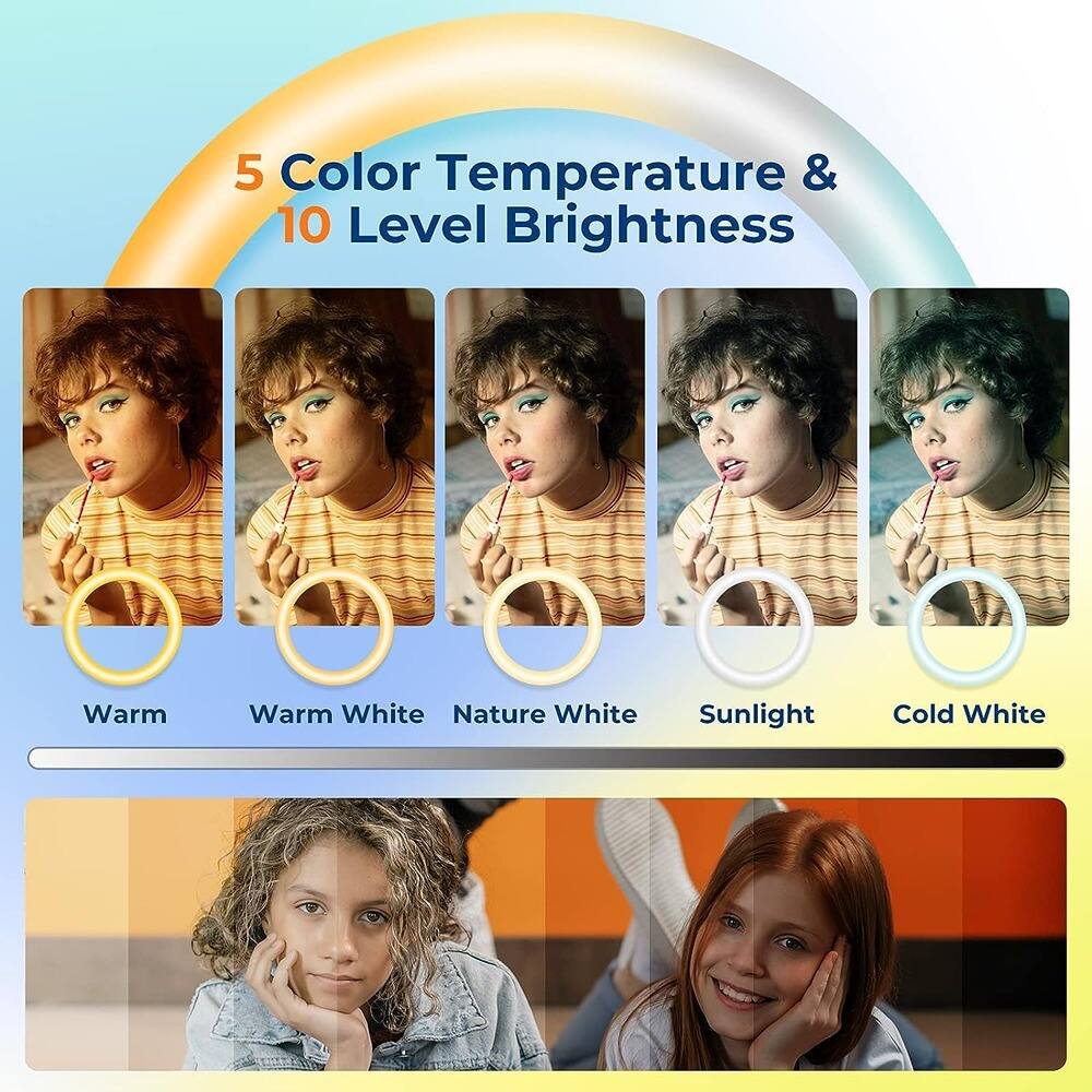 5 Color Temperature & 10 Level Brightness

Warm  
Warm White  
Nature White  
Sunlight  
Cold White