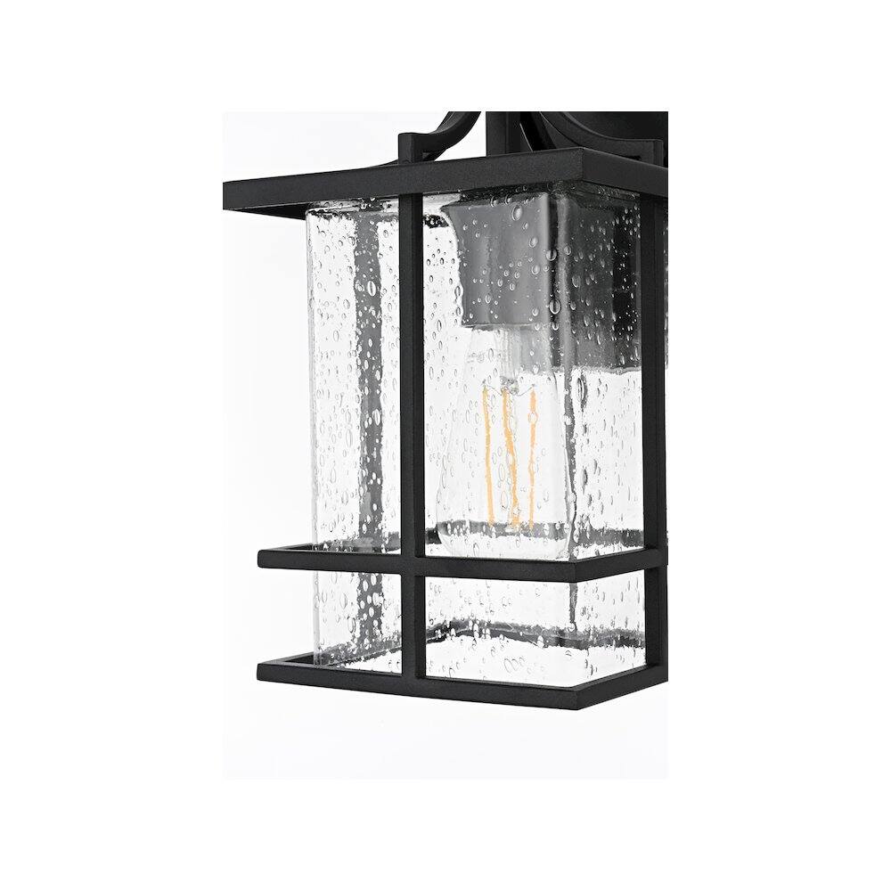 Alt View 2. Elegant Lighting - Miller 7 inch Outdoor Pendant in Black - Black.